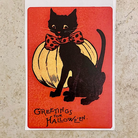 Accessories - 6/$12 🎃 Vintage Halloween Postcard Sticker